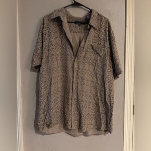 Nat Nast Men's Tan Patterned Button Down Shirt